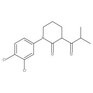 1-(3,4-Dichlorophenyl)-3-(2-methylpropanoyl)piperidin-2-one结构式