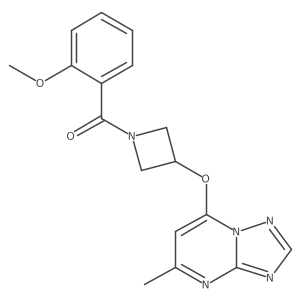 1-(2-Methoxybenzoyl)-3-({5-methyl-[1,2,4]triazolo[1,5-a]pyrimidin-7-yl}oxy)azetidine结构式