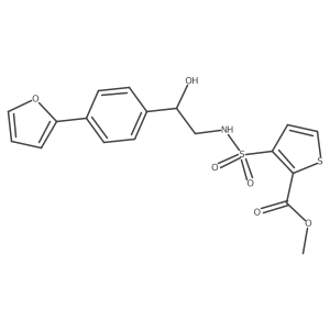 Methyl 3-({2-[4-(furan-2-yl)phenyl]-2-hydroxyethyl}sulfamoyl)thiophene-2-carboxylate Structure