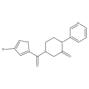 4-(4-Bromothiophene-2-carbonyl)-1-(pyridin-3-yl)piperazin-2-one结构式