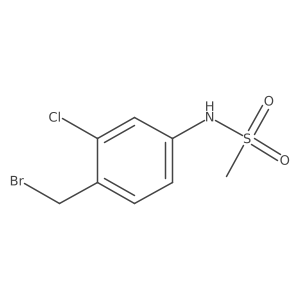 N-(4-(Bromomethyl)-3-chlorophenyl)methanesulfonamide结构式