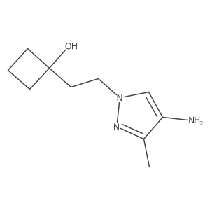 1-[2-(4-amino-3-methyl-1H-pyrazol-1-yl)ethyl]cyclobutan-1-ol Structure