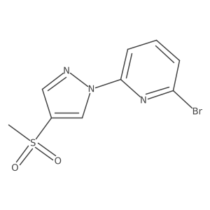 2-bromo-6-(4-methanesulfonyl-1H-pyrazol-1-yl)pyridine Structure