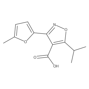 3-(5-Methylfuran-2-yl)-5-(propan-2-yl)-1,2-oxazole-4-carboxylic acid结构式