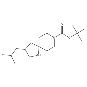 Tert-butyl 3-(2-methylpropyl)-1,8-diazaspiro[4.5]decane-8-carboxylate Structure