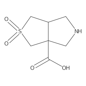 rac-(3aR,6aS)-2,2-dioxo-hexahydro-1H-2lambda6-thieno[3,4-c]pyrrole-3a-carboxylic acid Structure