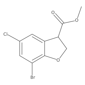 Methyl 7-bromo-5-chloro-2,3-dihydro-1-benzofuran-3-carboxylate Structure