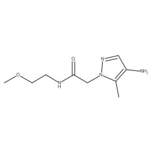 2-(4-amino-5-methyl-1H-pyrazol-1-yl)-N-(2-methoxyethyl)acetamide结构式