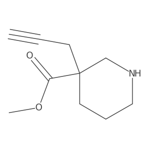 Methyl 3-(prop-2-yn-1-yl)piperidine-3-carboxylate Structure