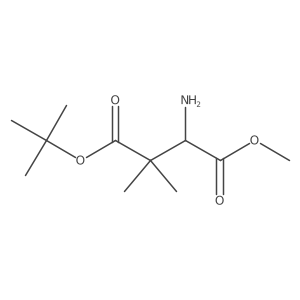 1-(tert-Butyl) 4-methyl (S)-3-amino-2,2-dimethylsuccinate结构式
