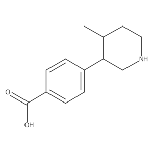 4-(4-Methylpiperidin-3-yl)benzoic acid结构式