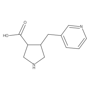 4-[(Pyridin-3-yl)methyl]pyrrolidine-3-carboxylic acid结构式