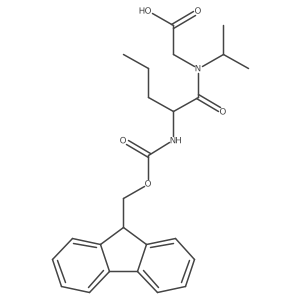 2-[(2S)-2-({[(9H-fluoren-9-yl)methoxy]carbonyl}amino)-N-(propan-2-yl)pentanamido]acetic acid Structure