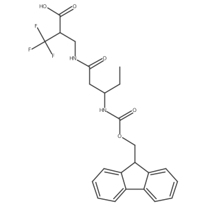 3-[(3S)-3-({[(9H-fluoren-9-yl)methoxy]carbonyl}amino)pentanamido]-2-(trifluoromethyl)propanoic acid结构式
