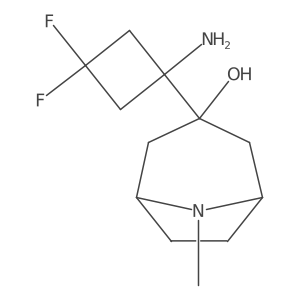 3-(1-Amino-3,3-difluorocyclobutyl)-8-methyl-8-azabicyclo[3.2.1]octan-3-ol结构式