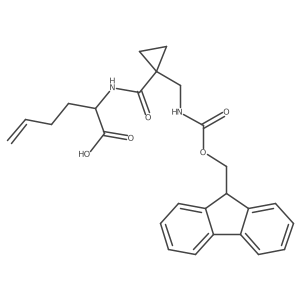 2-({1-[({[(9H-fluoren-9-yl)methoxy]carbonyl}amino)methyl]cyclopropyl}formamido)hex-5-enoic acid Structure