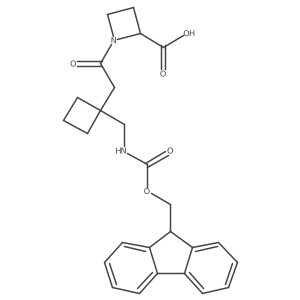 1-(2-{1-[({[(9H-fluoren-9-yl)methoxy]carbonyl}amino)methyl]cyclobutyl}acetyl)azetidine-2-carboxylic acid Structure