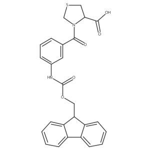 3-[3-({[(9H-fluoren-9-yl)methoxy]carbonyl}amino)benzoyl]-1,3-thiazolidine-4-carboxylic acid Structure