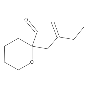 2-(2-Methylidenebutyl)oxane-2-carbaldehyde结构式