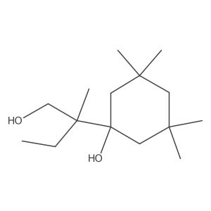 1-(1-Hydroxy-2-methylbutan-2-yl)-3,3,5,5-tetramethylcyclohexan-1-ol结构式