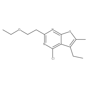 4-Chloro-2-(2-ethoxyethyl)-5-ethyl-6-methylthieno[2,3-d]pyrimidine结构式
