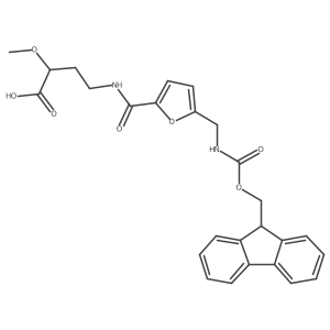 4-({5-[({[(9H-fluoren-9-yl)methoxy]carbonyl}amino)methyl]furan-2-yl}formamido)-2-methoxybutanoic acid结构式