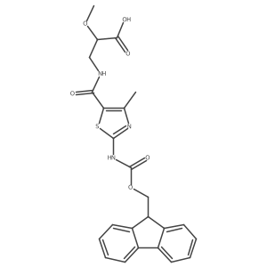 3-{[2-({[(9H-fluoren-9-yl)methoxy]carbonyl}amino)-4-methyl-1,3-thiazol-5-yl]formamido}-2-methoxypropanoic acid Structure