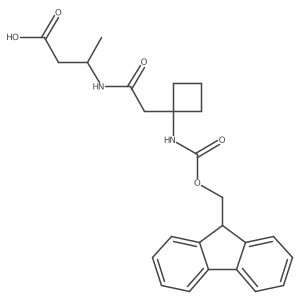 3-{2-[1-({[(9H-fluoren-9-yl)methoxy]carbonyl}amino)cyclobutyl]acetamido}butanoic acid结构式