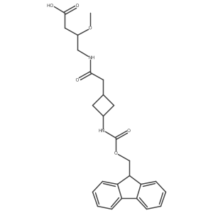 4-{2-[3-({[(9H-fluoren-9-yl)methoxy]carbonyl}amino)cyclobutyl]acetamido}-3-methoxybutanoic acid Structure
