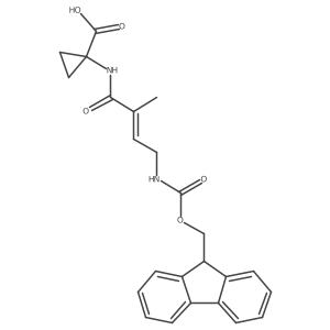 1-[4-({[(9H-fluoren-9-yl)methoxy]carbonyl}amino)-2-methylbut-2-enamido]cyclopropane-1-carboxylic acid结构式