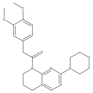 2-(3,4-dimethoxyphenyl)-1-(2-morpholino-6,7-dihydropyrido[2,3-d]pyrimidin-8(5H)-yl)ethan-1-one结构式