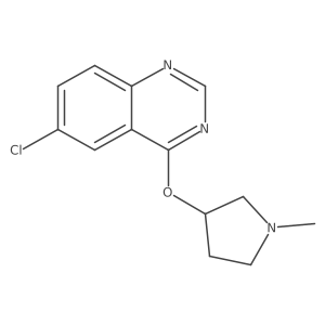 6-Chloro-4-[(1-methylpyrrolidin-3-yl)oxy]quinazoline结构式