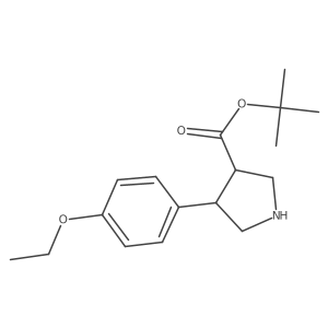 rac-tert-butyl (3R,4S)-4-(4-ethoxyphenyl)pyrrolidine-3-carboxylate Structure