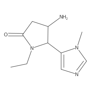 4-amino-1-ethyl-5-(1-methyl-1H-imidazol-5-yl)pyrrolidin-2-one Structure