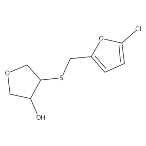 rac-(3R,4R)-4-{[(5-chlorofuran-2-yl)methyl]sulfanyl}oxolan-3-ol Structure