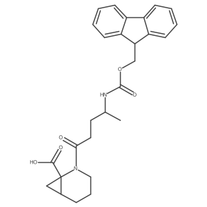 rac-(1R,6S)-2-[4-({[(9H-fluoren-9-yl)methoxy]carbonyl}amino)pentanoyl]-2-azabicyclo[4.1.0]heptane-1-carboxylic acid Structure