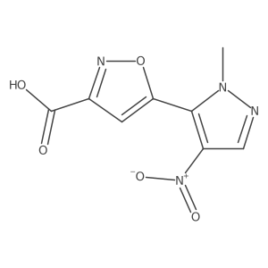 5-(1-methyl-4-nitro-1H-pyrazol-5-yl)-1,2-oxazole-3-carboxylic acid结构式