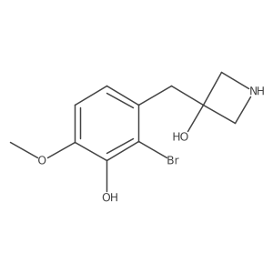 3-[(2-Bromo-3-hydroxy-4-methoxyphenyl)methyl]azetidin-3-ol Structure