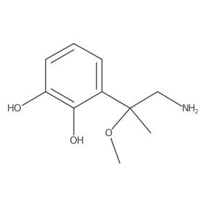 3-(1-Amino-2-methoxypropan-2-yl)benzene-1,2-diol结构式