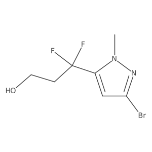 3-(3-bromo-1-methyl-1H-pyrazol-5-yl)-3,3-difluoropropan-1-ol Structure