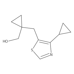 {1-[(4-Cyclopropyl-1,3-thiazol-5-yl)methyl]cyclopropyl}methanol结构式