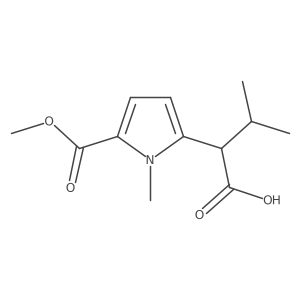 2-[5-(methoxycarbonyl)-1-methyl-1H-pyrrol-2-yl]-3-methylbutanoic acid结构式