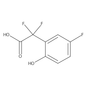 2,2-Difluoro-2-(5-fluoro-2-hydroxyphenyl)acetic acid Structure