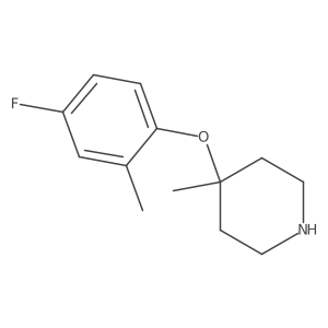 4-(4-Fluoro-2-methylphenoxy)-4-methylpiperidine Structure