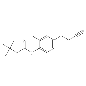 tert-butyl N-[4-(2-cyanoethyl)-2-methylphenyl]carbamate Structure