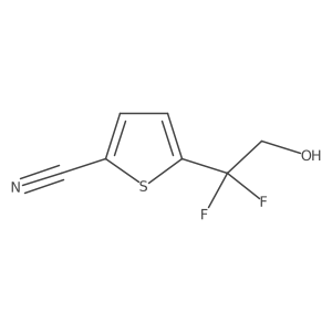 5-(1,1-Difluoro-2-hydroxyethyl)thiophene-2-carbonitrile Structure