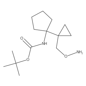 tert-butyl N-(1-{1-[(aminooxy)methyl]cyclopropyl}cyclopentyl)carbamate结构式