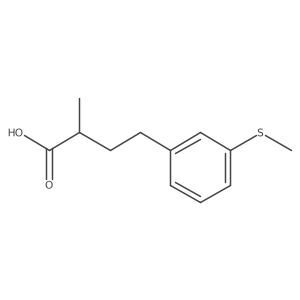 2-Methyl-4-[3-(methylsulfanyl)phenyl]butanoic acid Structure