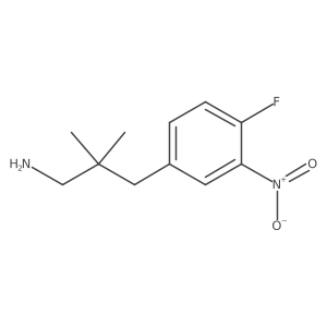3-(4-Fluoro-3-nitrophenyl)-2,2-dimethylpropan-1-amine结构式