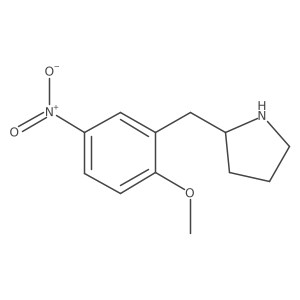 2-[(2-Methoxy-5-nitrophenyl)methyl]pyrrolidine Structure